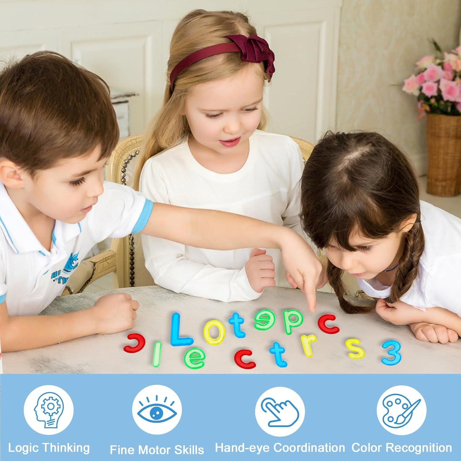 Letras y Números de Plástico Bbiamsleep 134 Pcs Multicolor