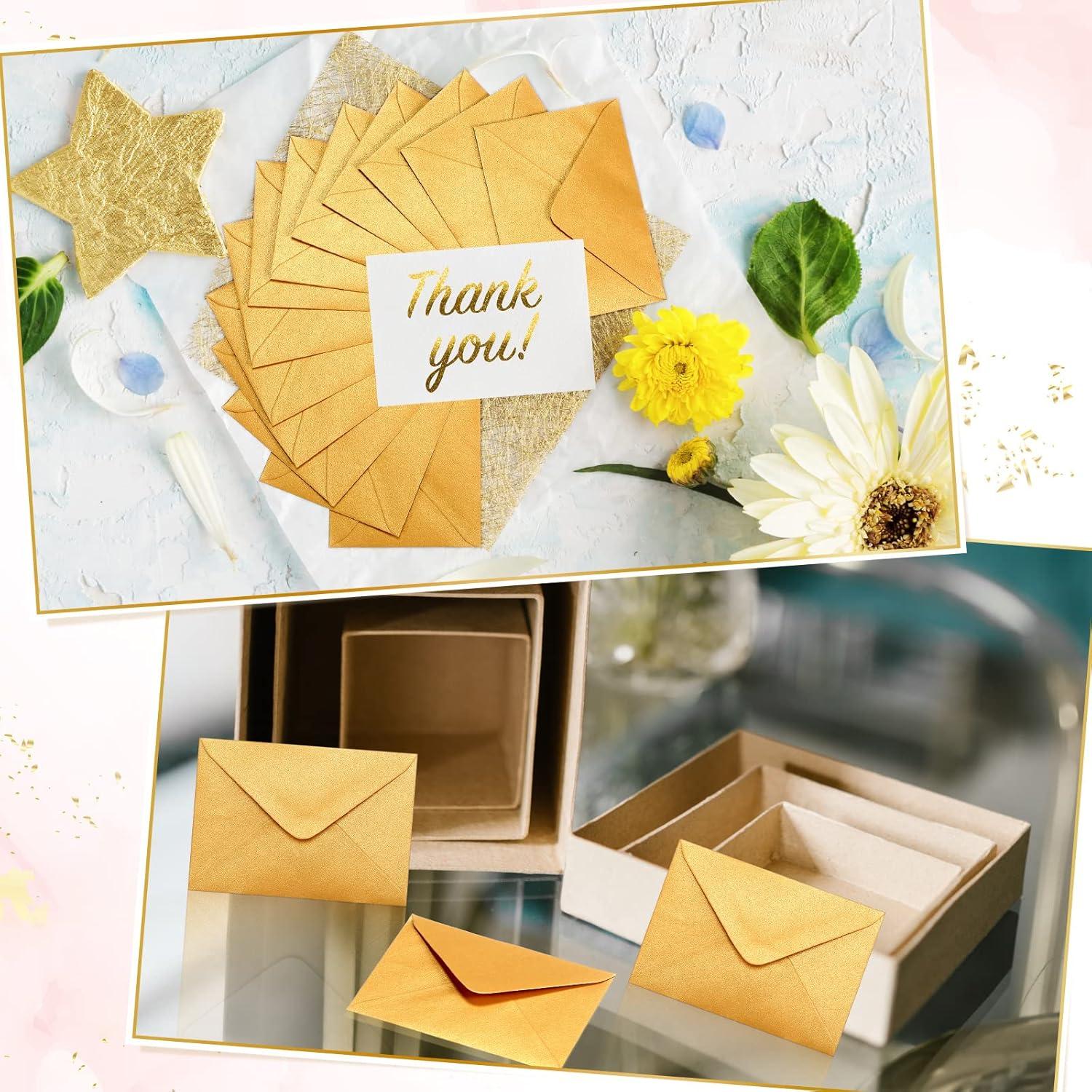 200 Sobres de Regalo Mini Yahenda Oro 10.16x6.86 cm Autocierre