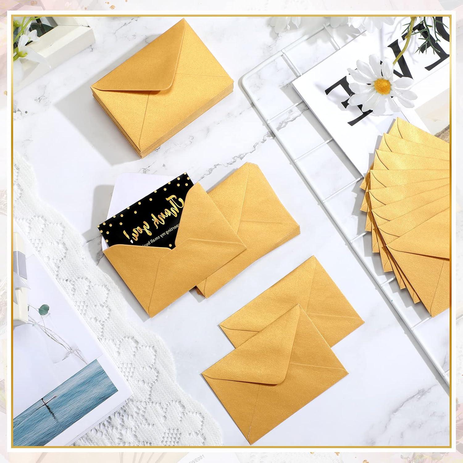 200 Sobres de Regalo Mini Yahenda Oro 10.16x6.86 cm Autocierre