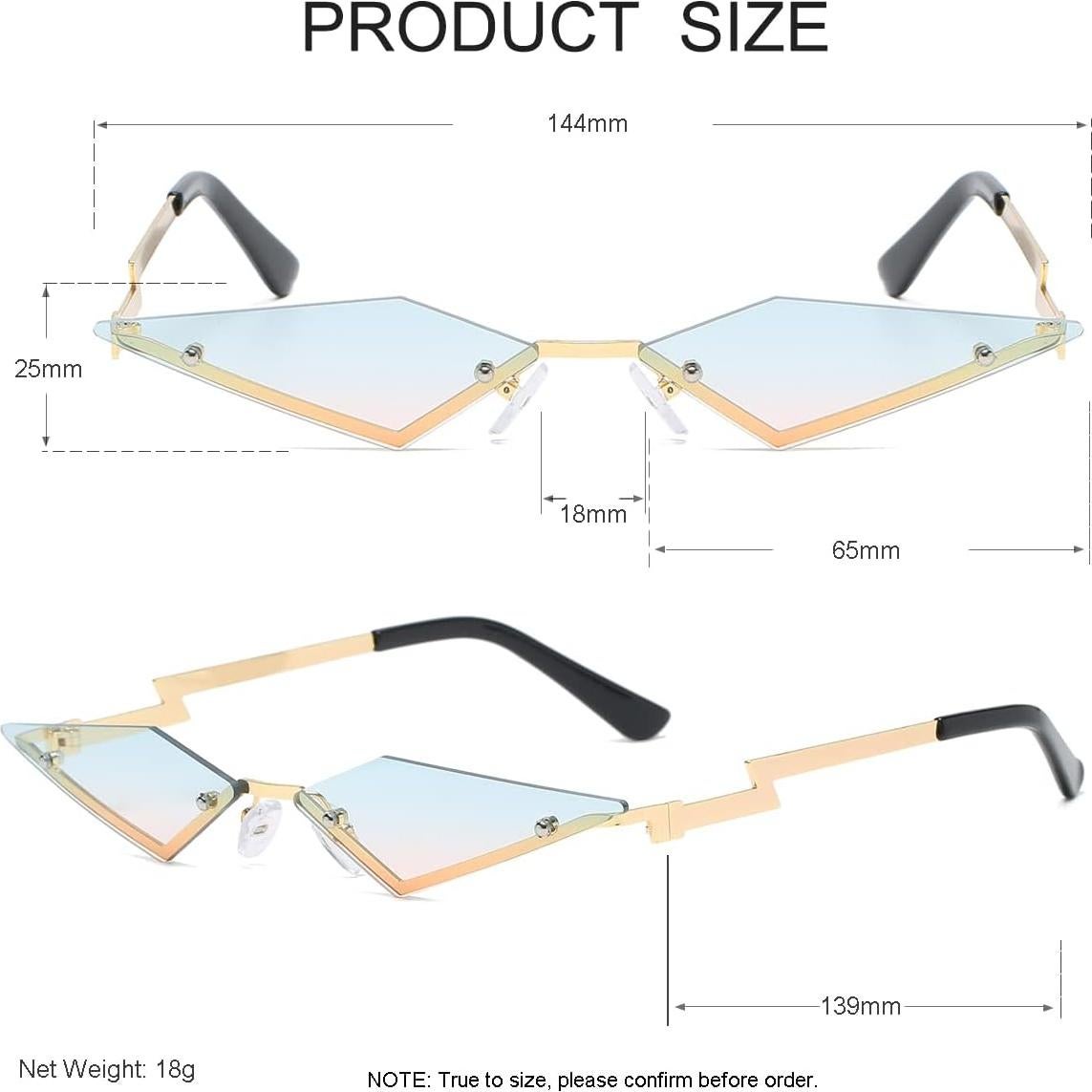 Gafas de sol sin montura JOVAKIT HD UV400 para adultos