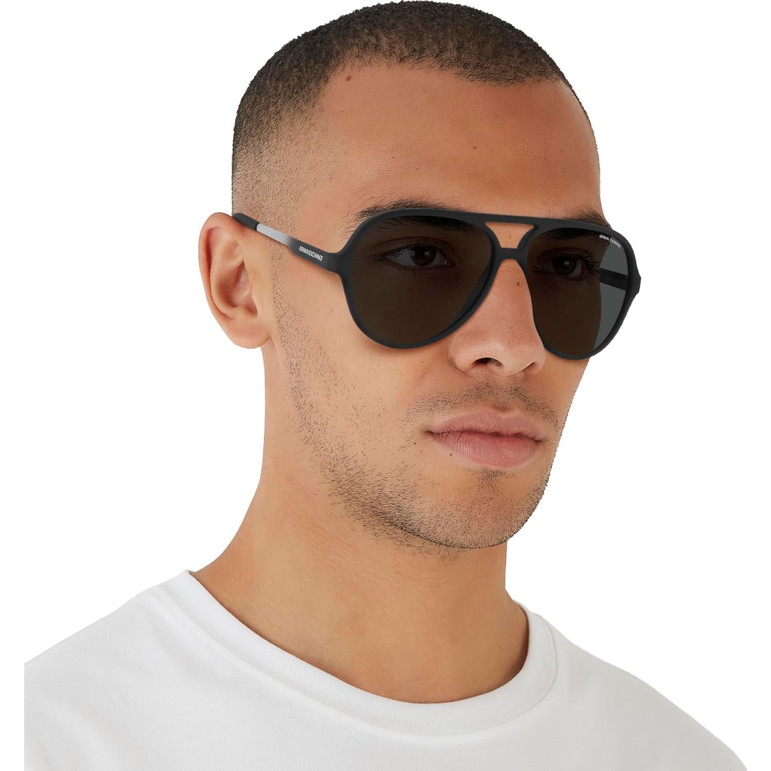 Gafas de sol Armani Exchange AX4133S para hombres - Negro Mate