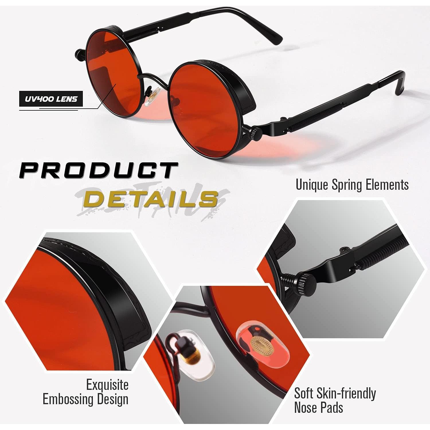 Gafas de Sol GQUEEN Steampunk Polarizadas Metal UV400