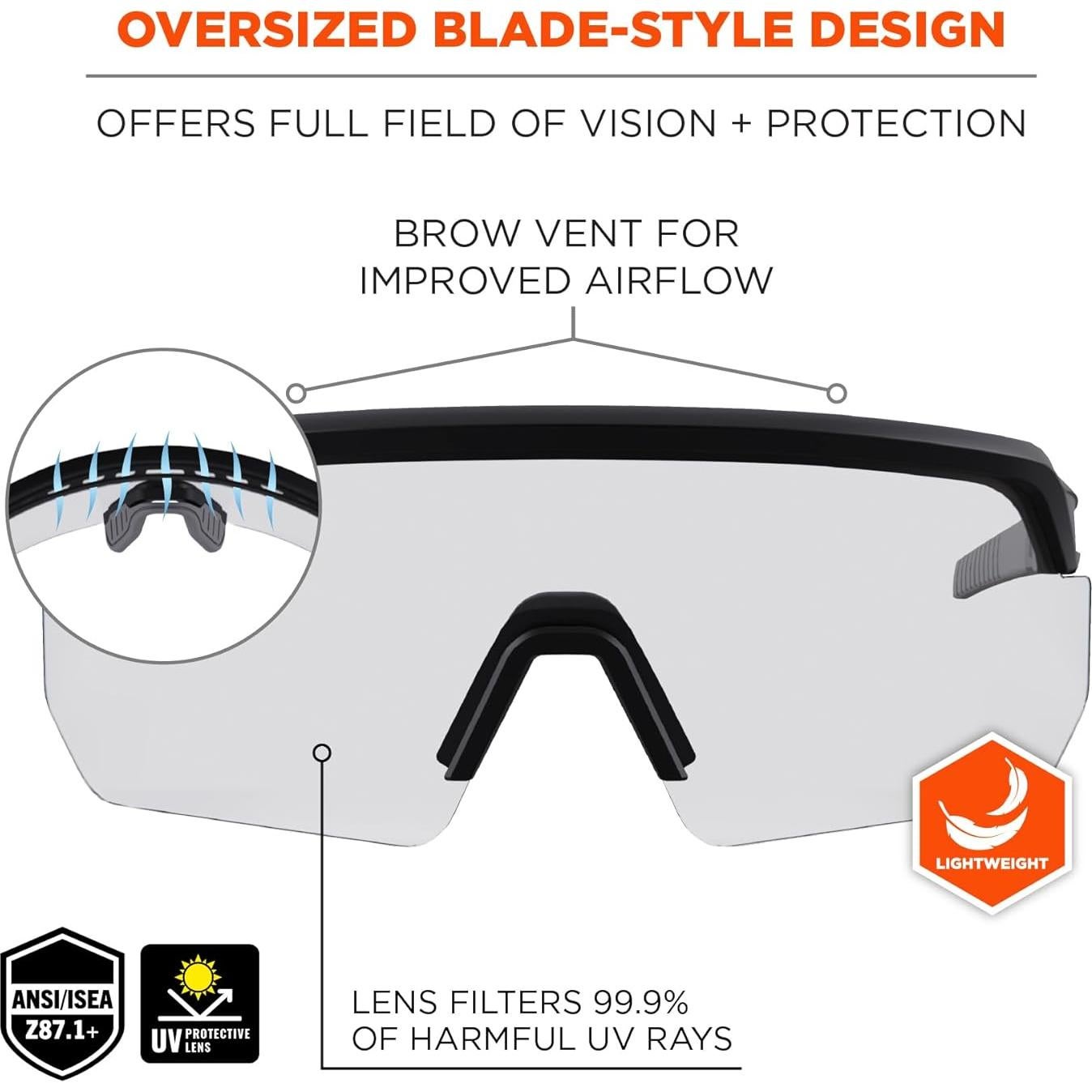 Gafas de Seguridad Ergodyne AEGIR Anti Rayones y Anti Niebla