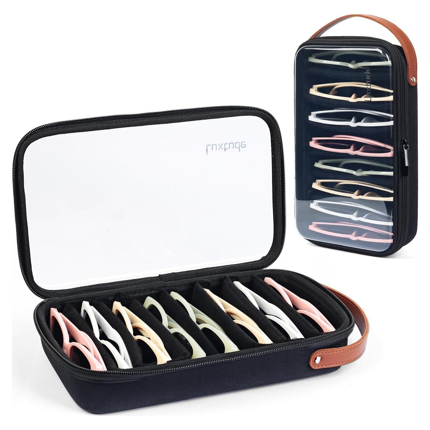 Organizador de Gafas de Sol Luxtude Negro 8 Pares Ajustable