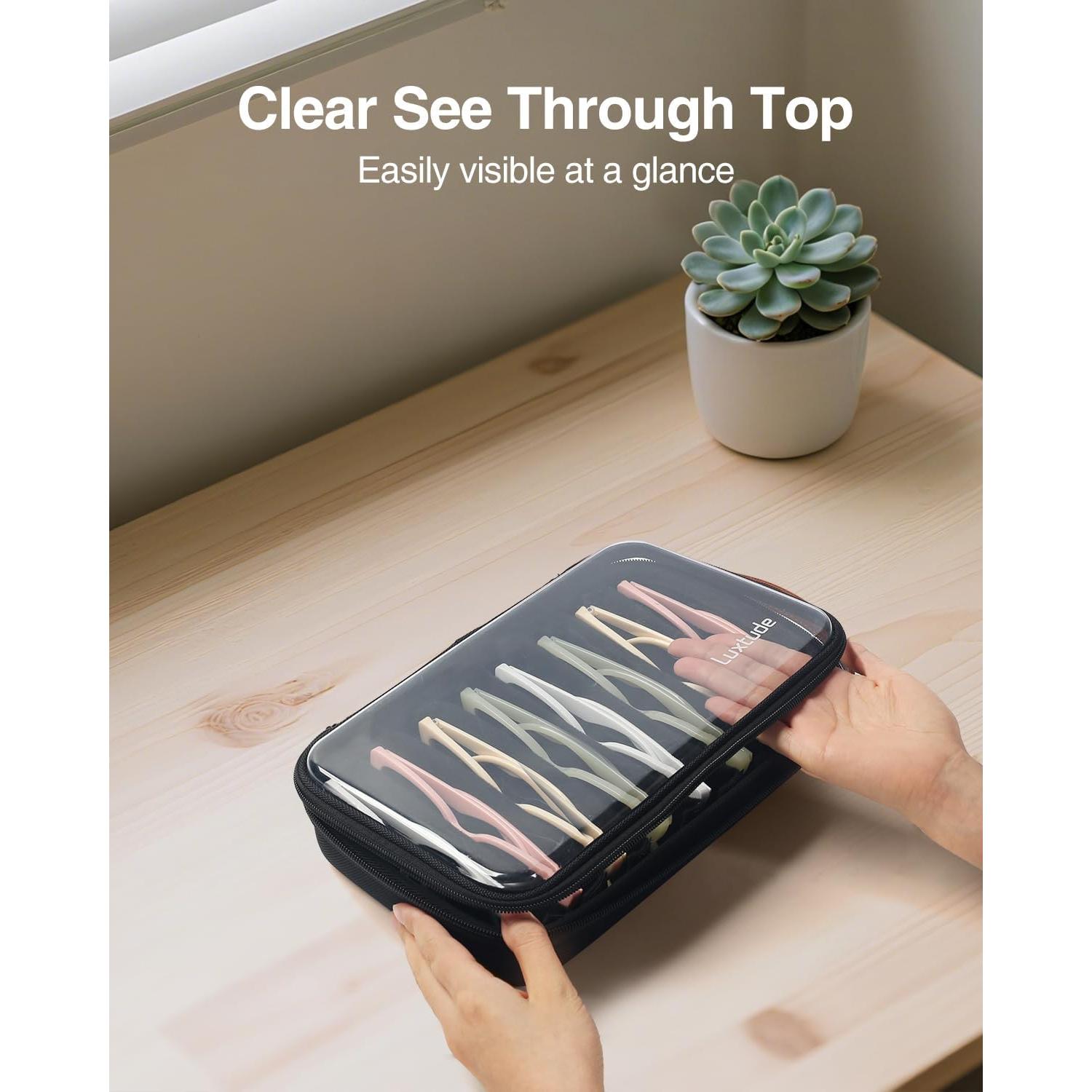 Organizador de Gafas de Sol Luxtude Negro 8 Pares Ajustable