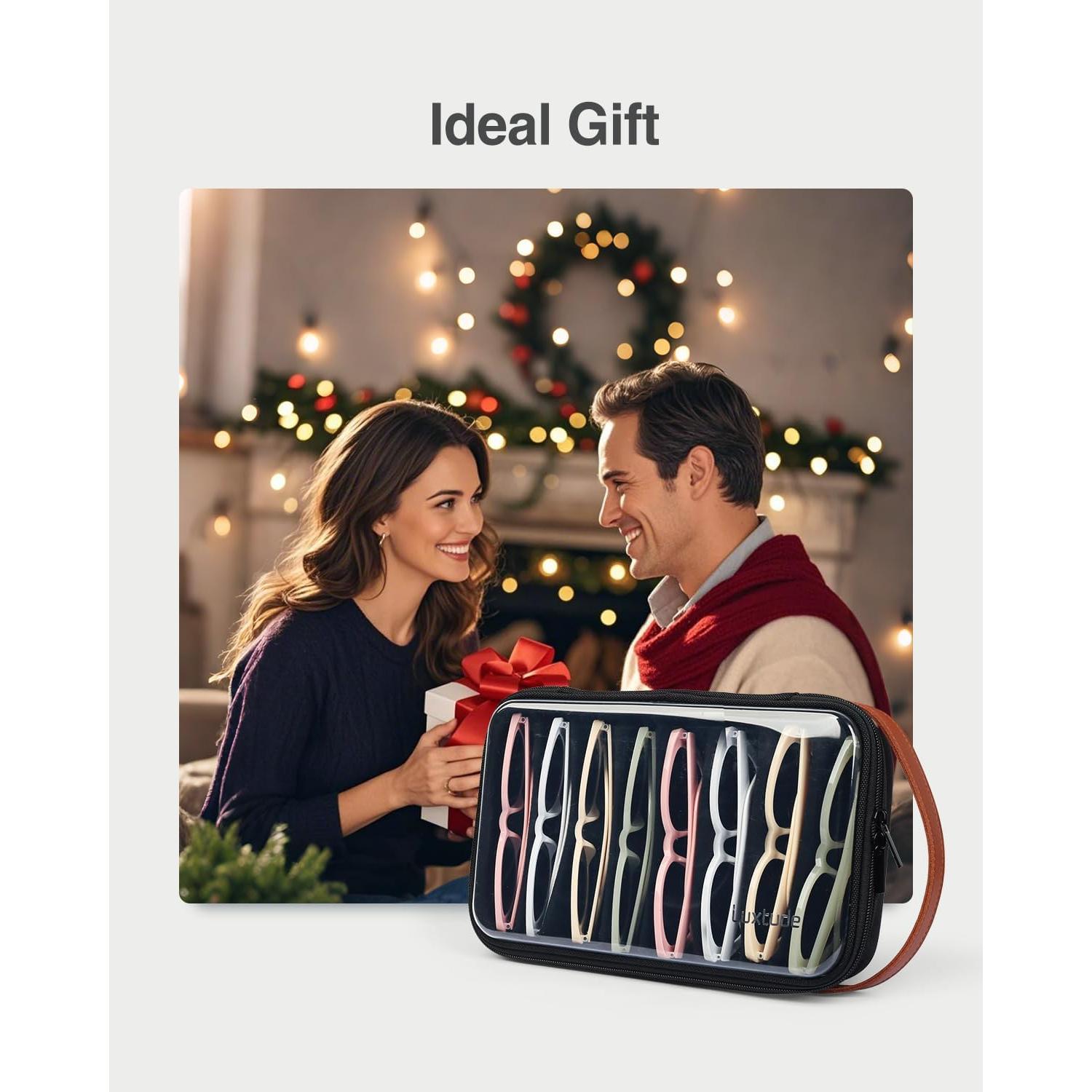 Organizador de Gafas de Sol Luxtude Negro 8 Pares Ajustable