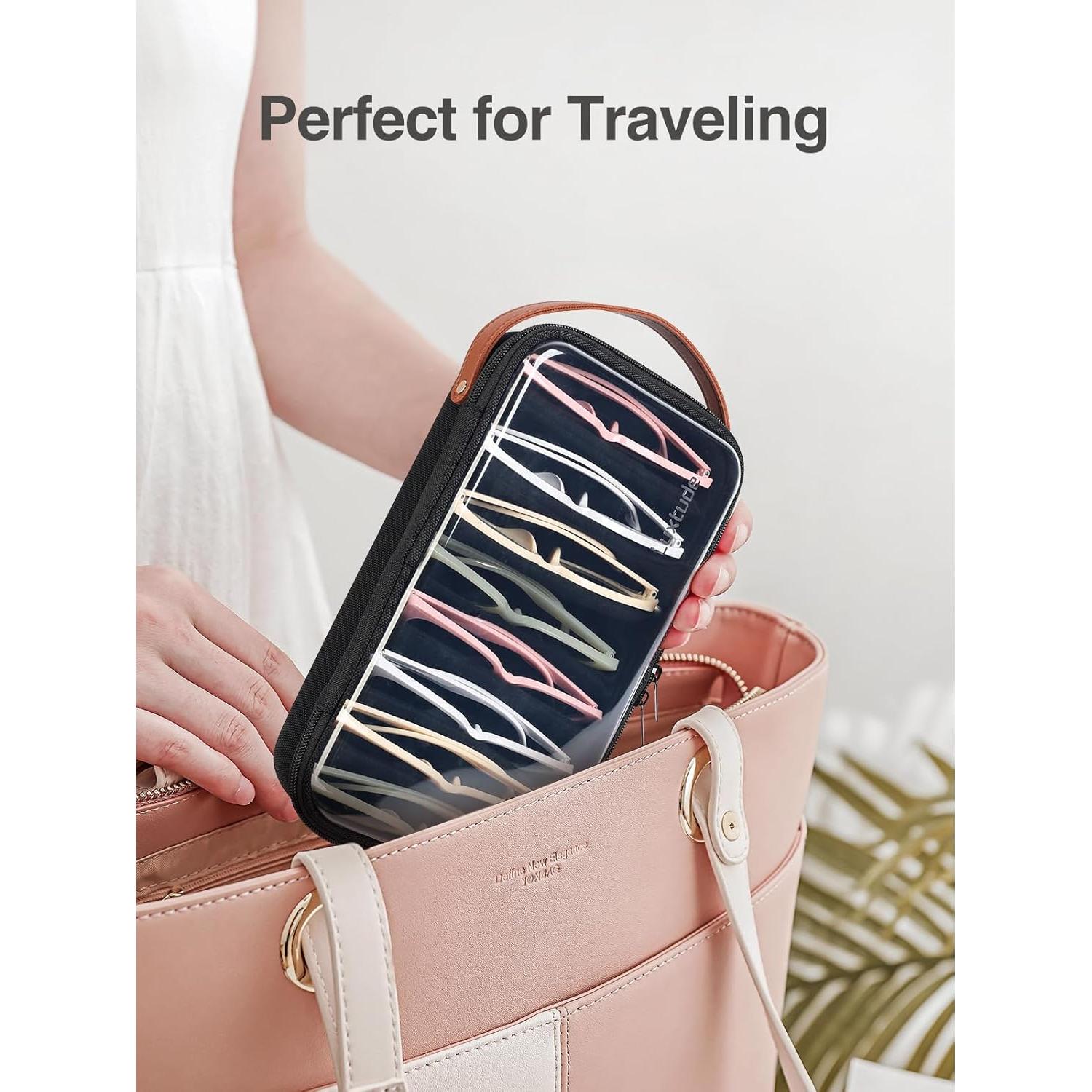 Organizador de Gafas de Sol Luxtude Negro 8 Pares Ajustable