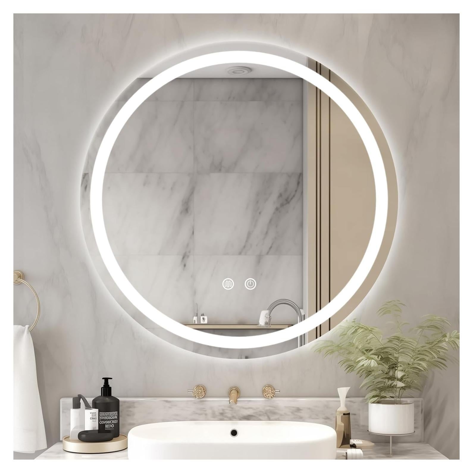 Espejo de Baño LED WallBeyond 71 cm Redondo Anti-vaho