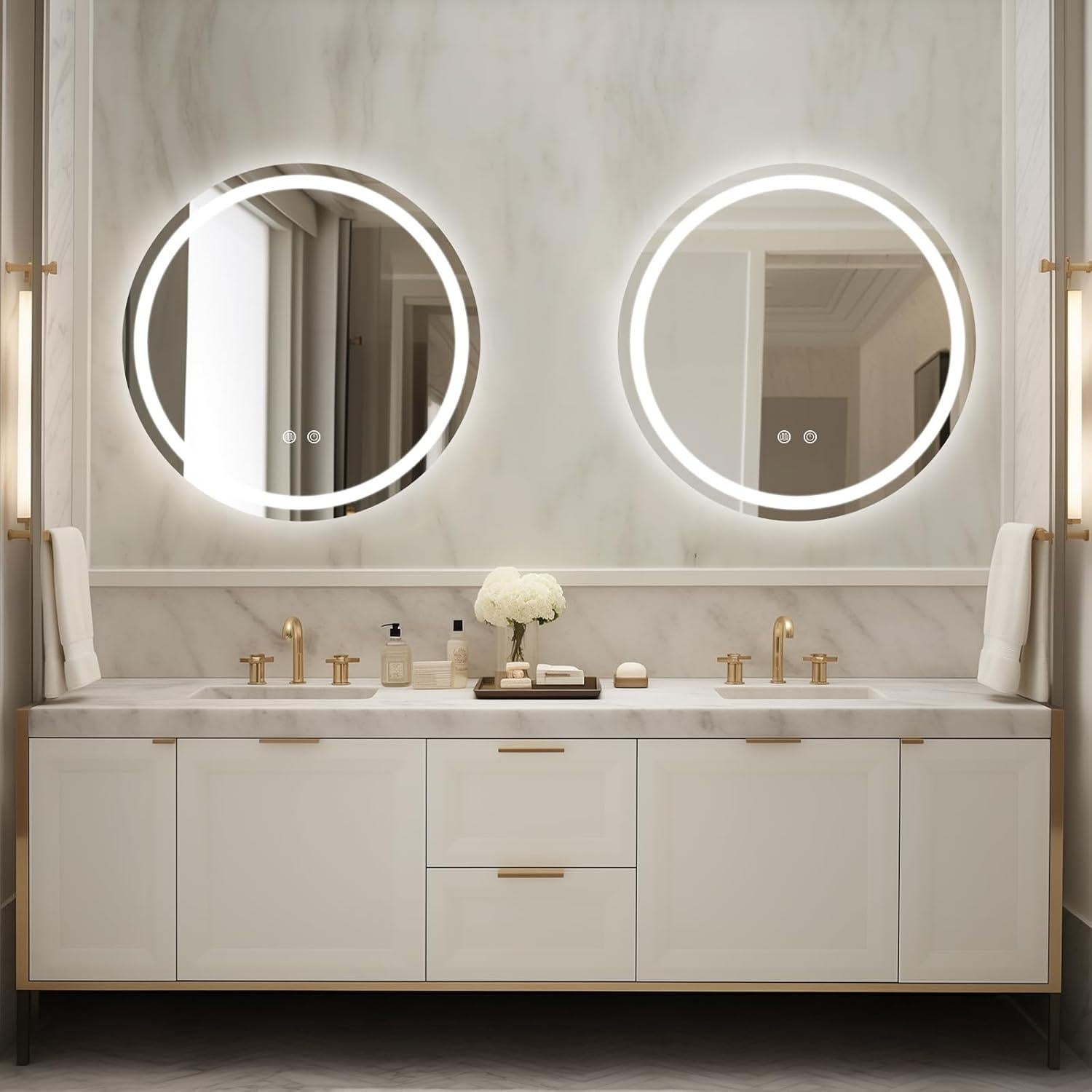 Espejo de Baño LED WallBeyond 71 cm Redondo Anti-vaho