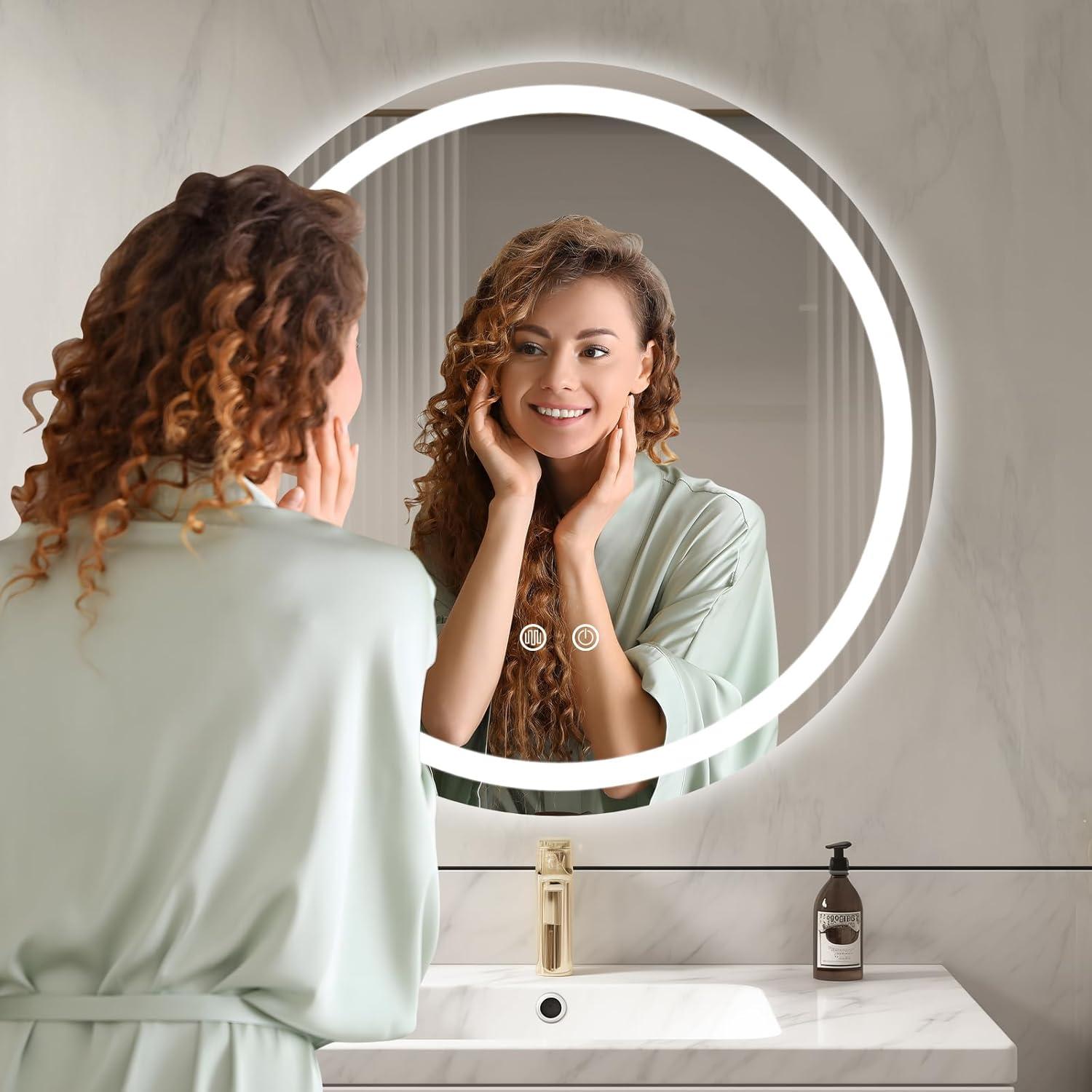 Espejo de Baño LED WallBeyond 71 cm Redondo Anti-vaho