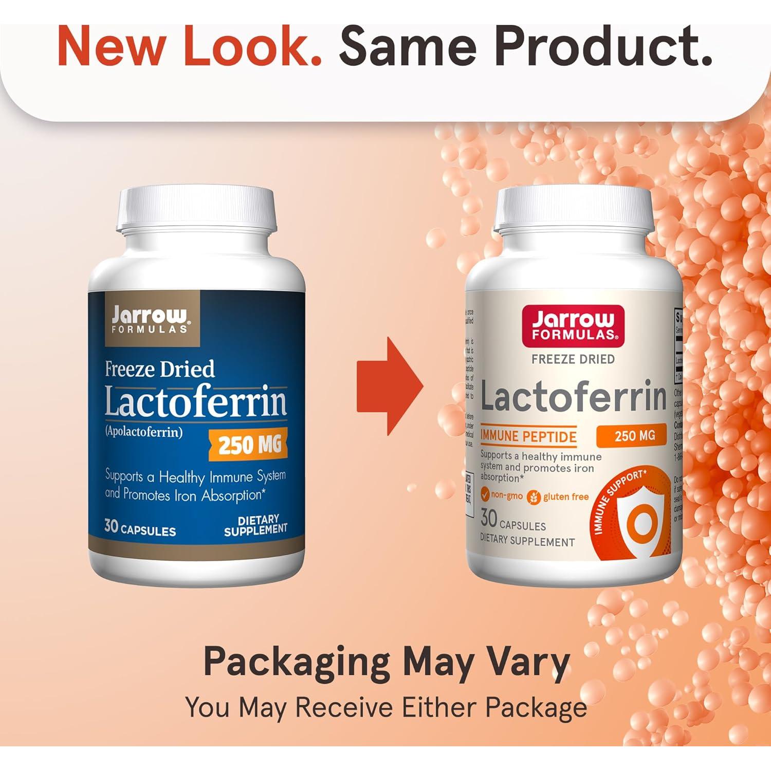 Lactoferrina Liofilizada Jarrow Formulas 250 mg - 30 Cápsulas