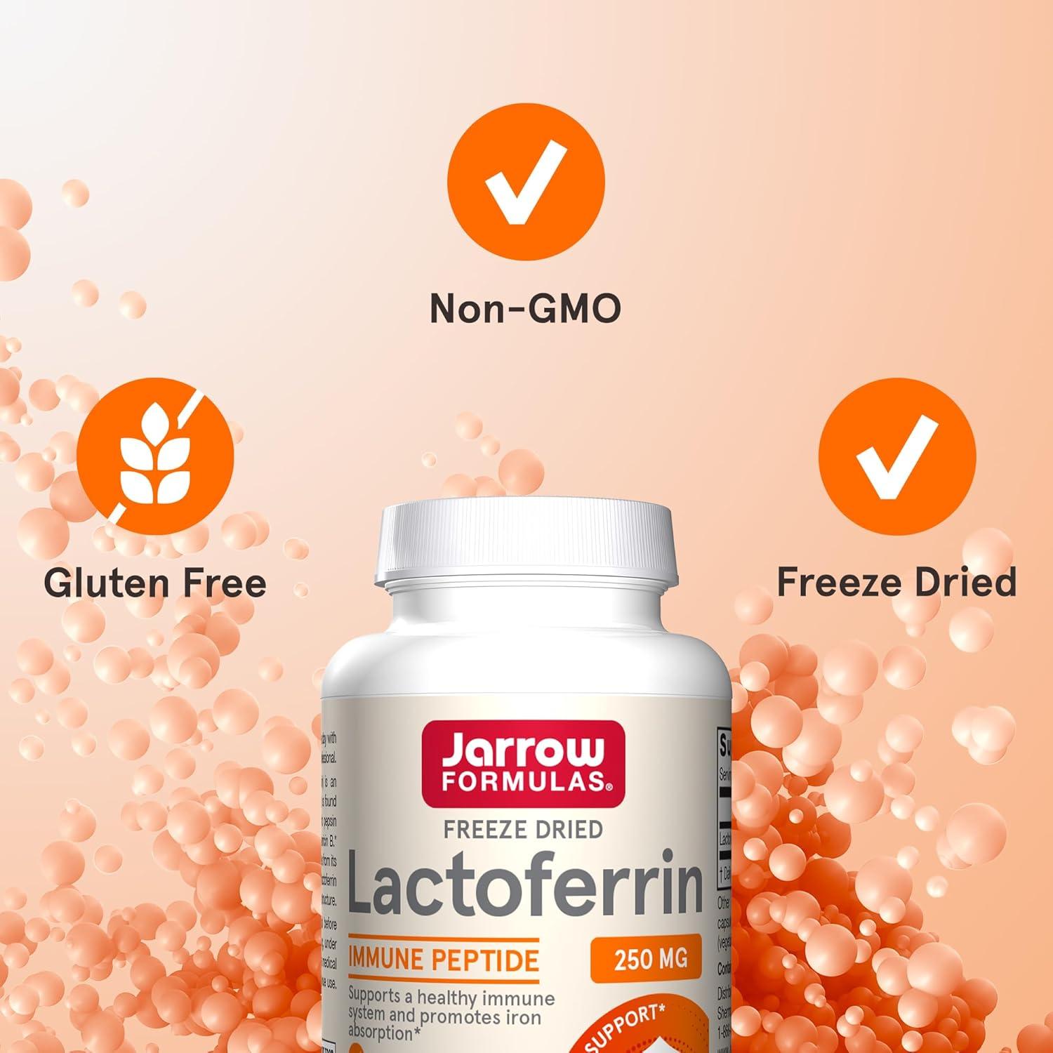 Lactoferrina Liofilizada Jarrow Formulas 250 mg - 30 Cápsulas