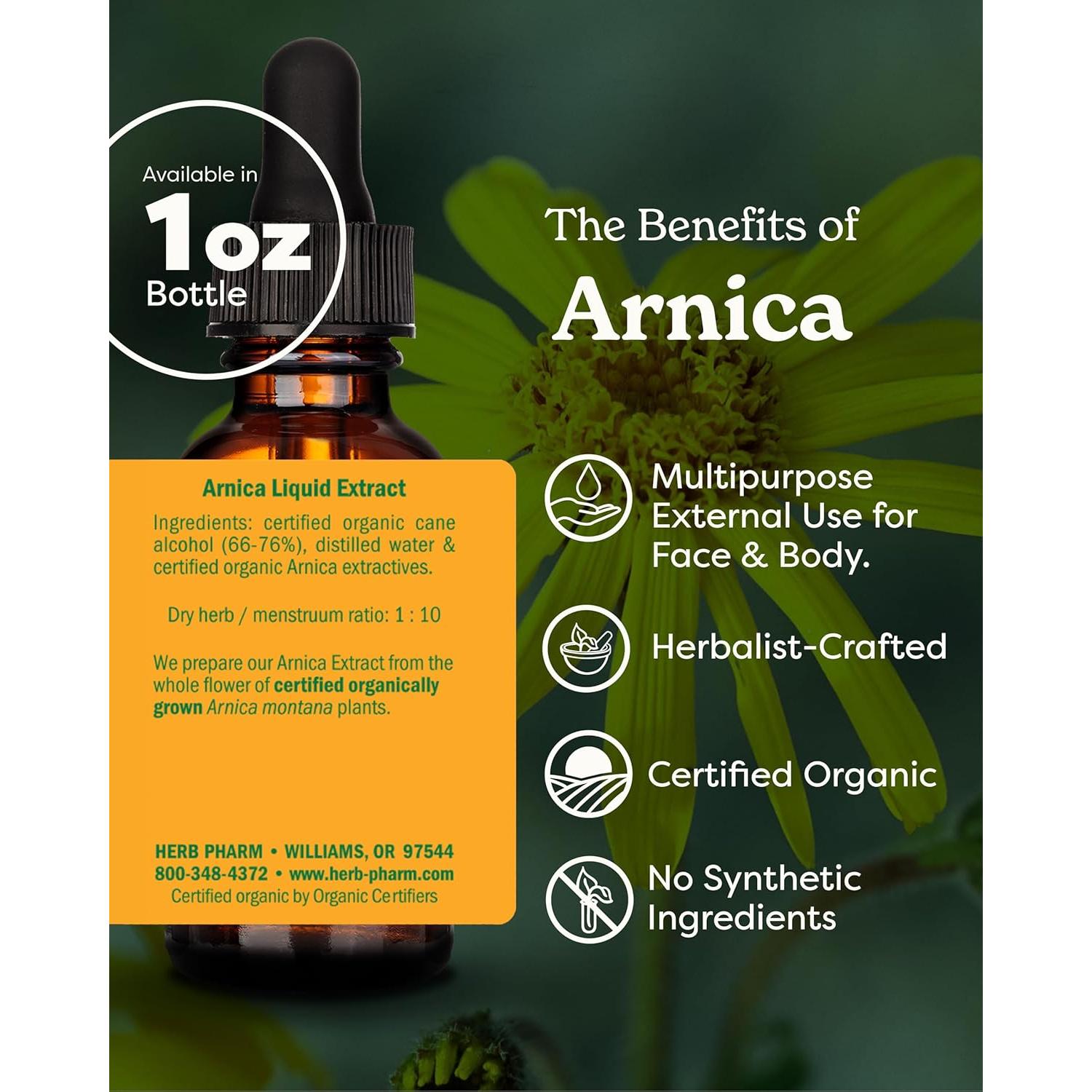 Extracto Líquido de Árnica Orgánica Herb Pharm 30 ml