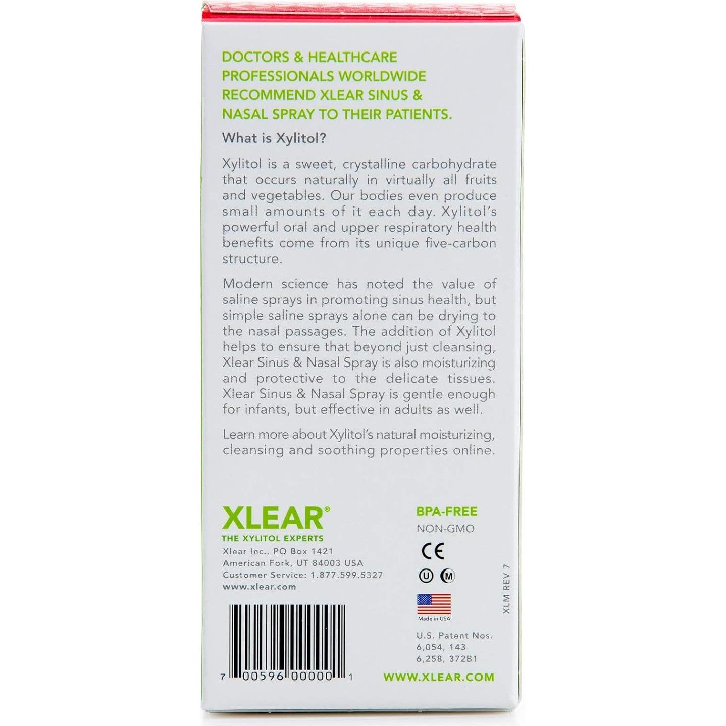 Xlear Natural Nasal Spray with Xylitol, 1.5 fl oz (Pack of 2)