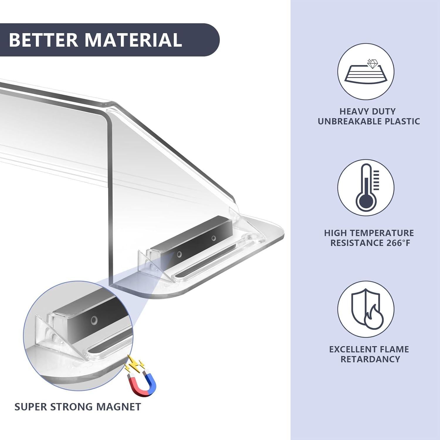 Deflector de Aire Magnético YZXTECNIP Ajustable 22-36 cm 2 Piezas