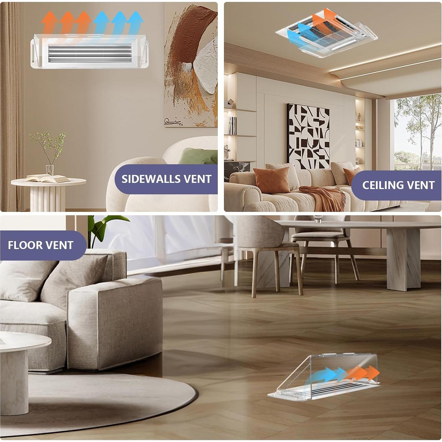 Deflector de Aire Magnético YZXTECNIP Ajustable 22-36 cm 2 Piezas