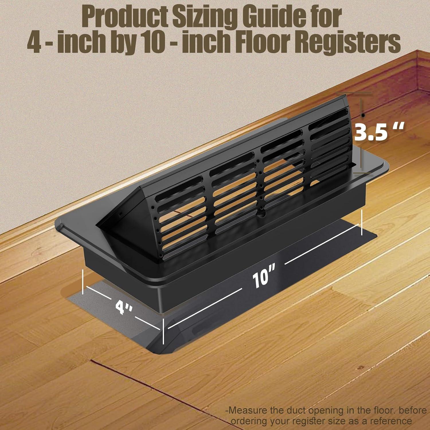 Deflectores de Aire Ajustables LPECMX 4x10" Negro 2-Pack