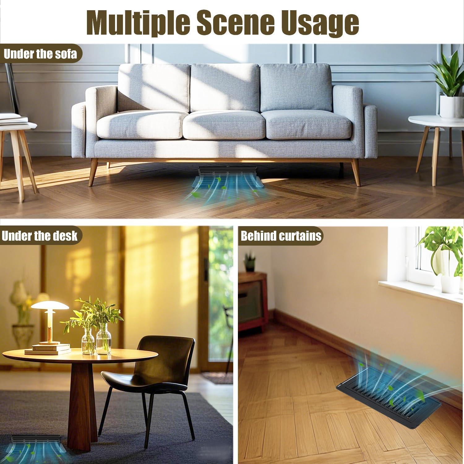 Deflectores de Aire Ajustables LPECMX 4x10" Negro 2-Pack