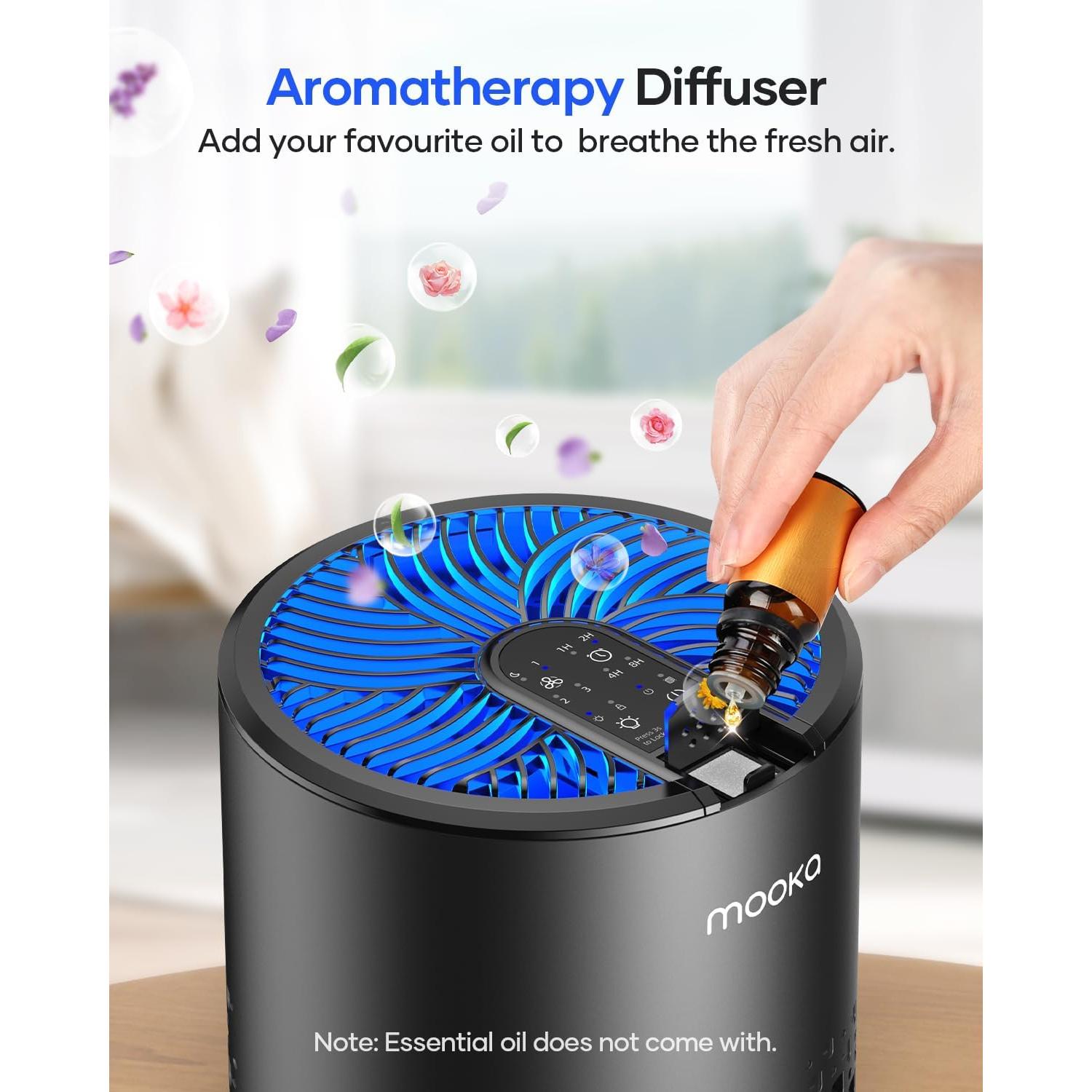 Purificador de Aire HEPA MOOKA KJ067L para Mascotas - Negro