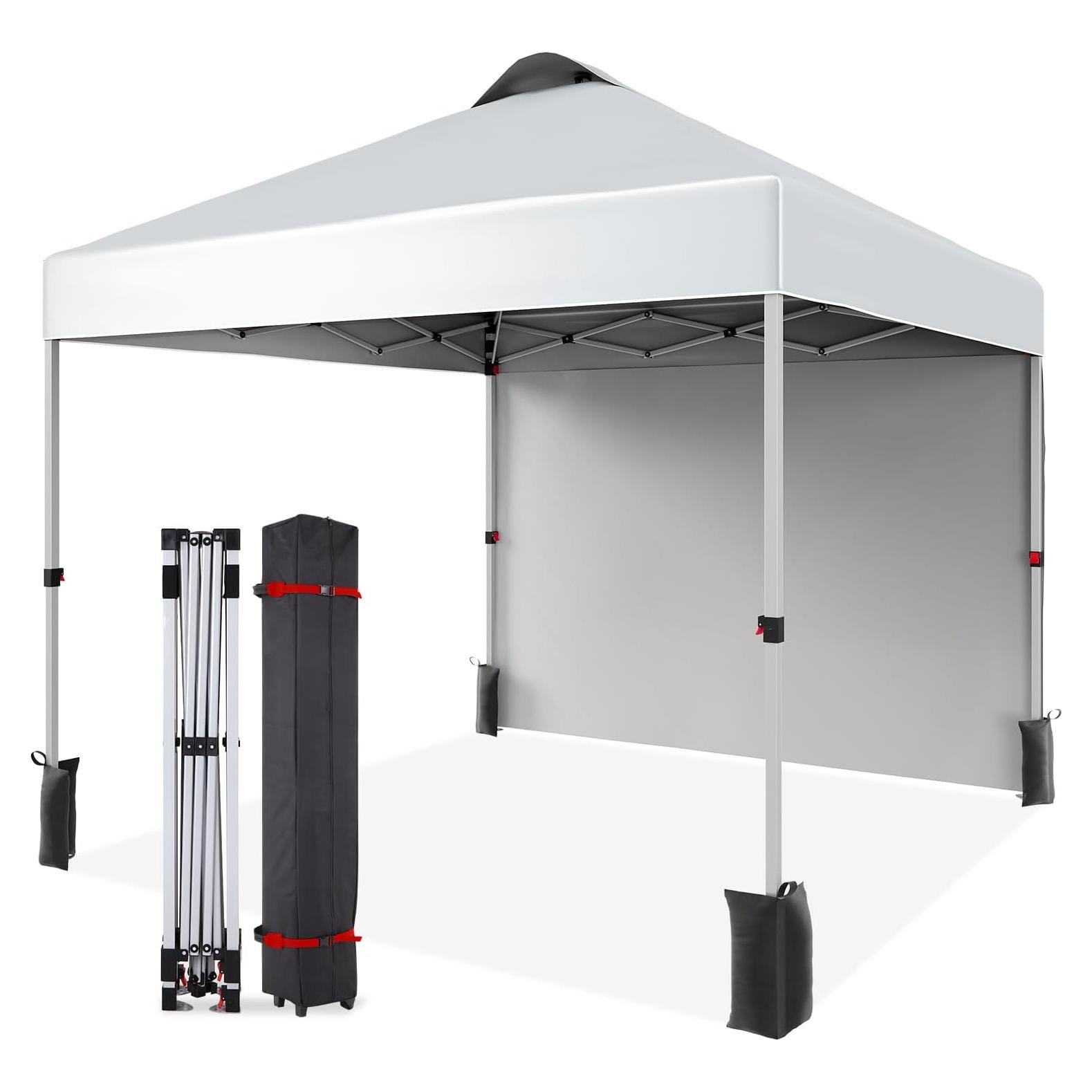 Carpa Plegable 3x3m ChicCoutured con 1 Pared Lateral Blanca