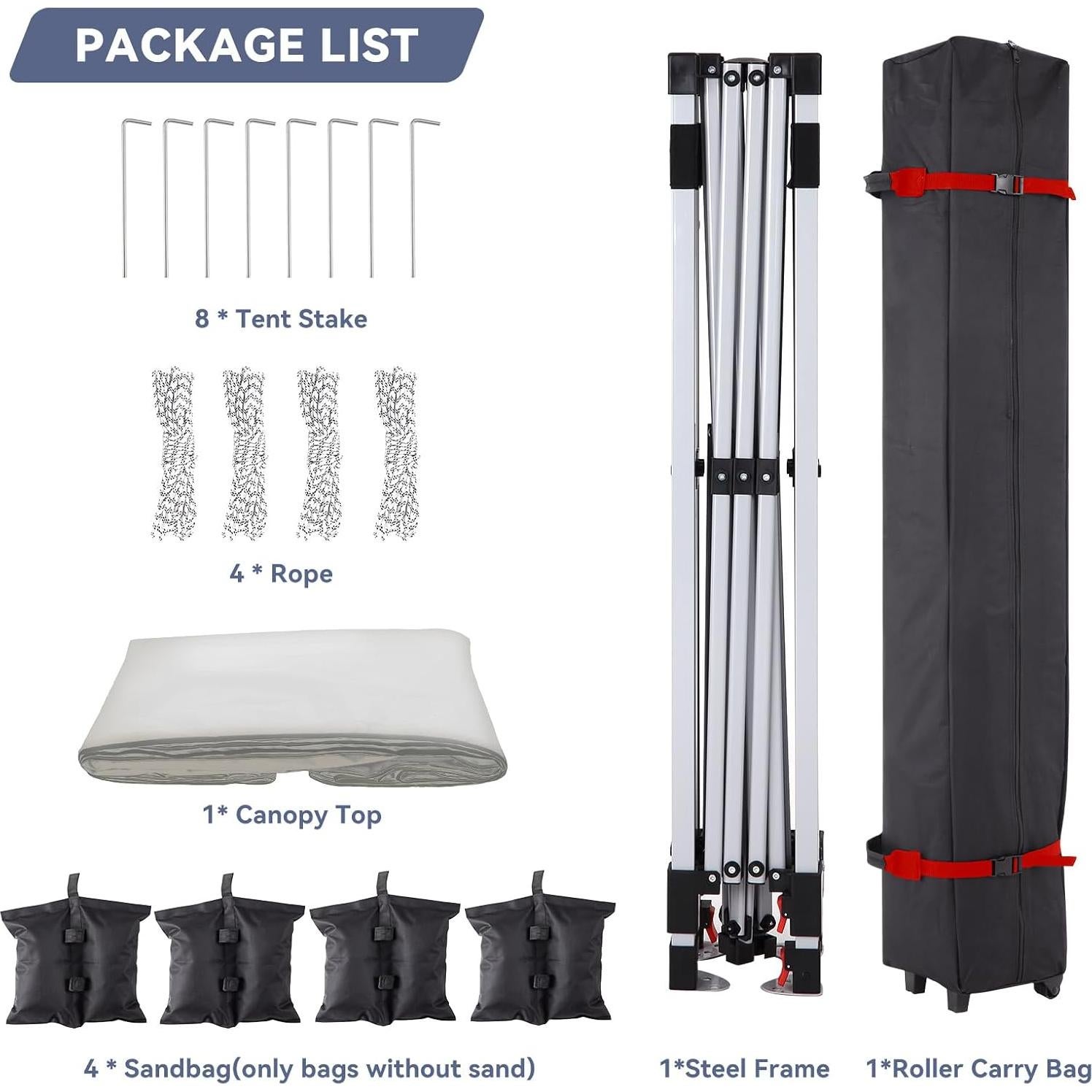 Carpa Plegable 3x3m ChicCoutured con 1 Pared Lateral Blanca