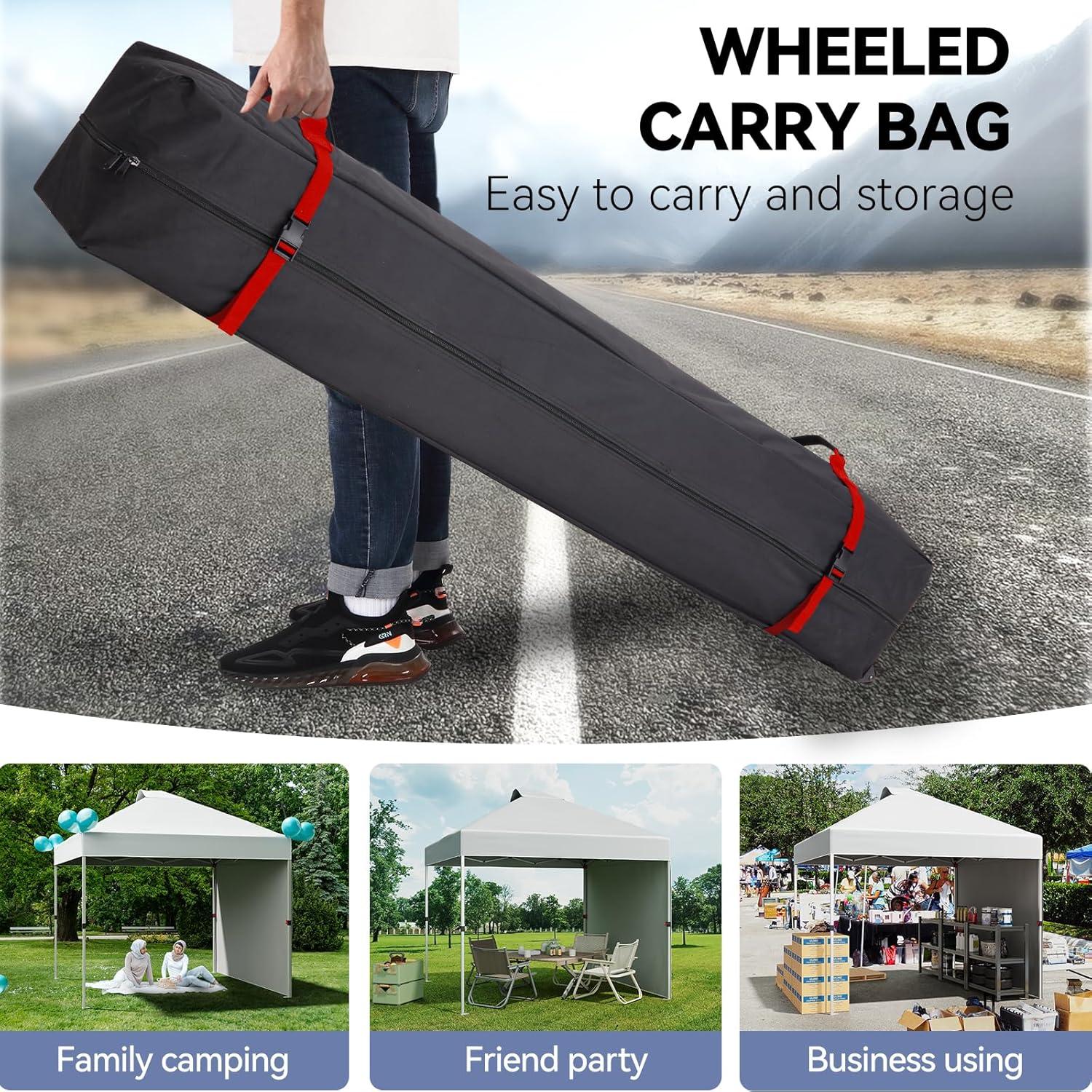 Carpa Plegable 3x3m ChicCoutured con 1 Pared Lateral Blanca