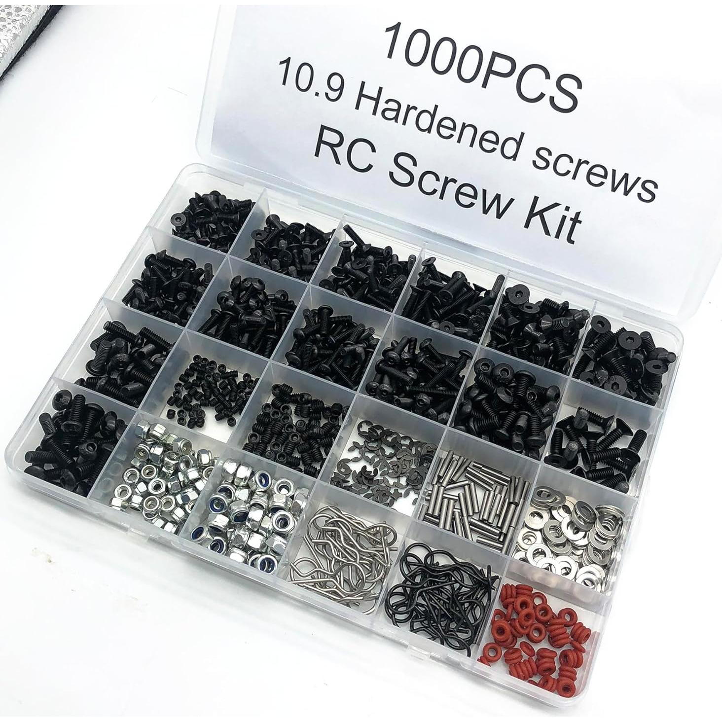 Kit de Tornillos RC 1000pcs TeiRAY M3 M4 para Modelos 1/8 1/10