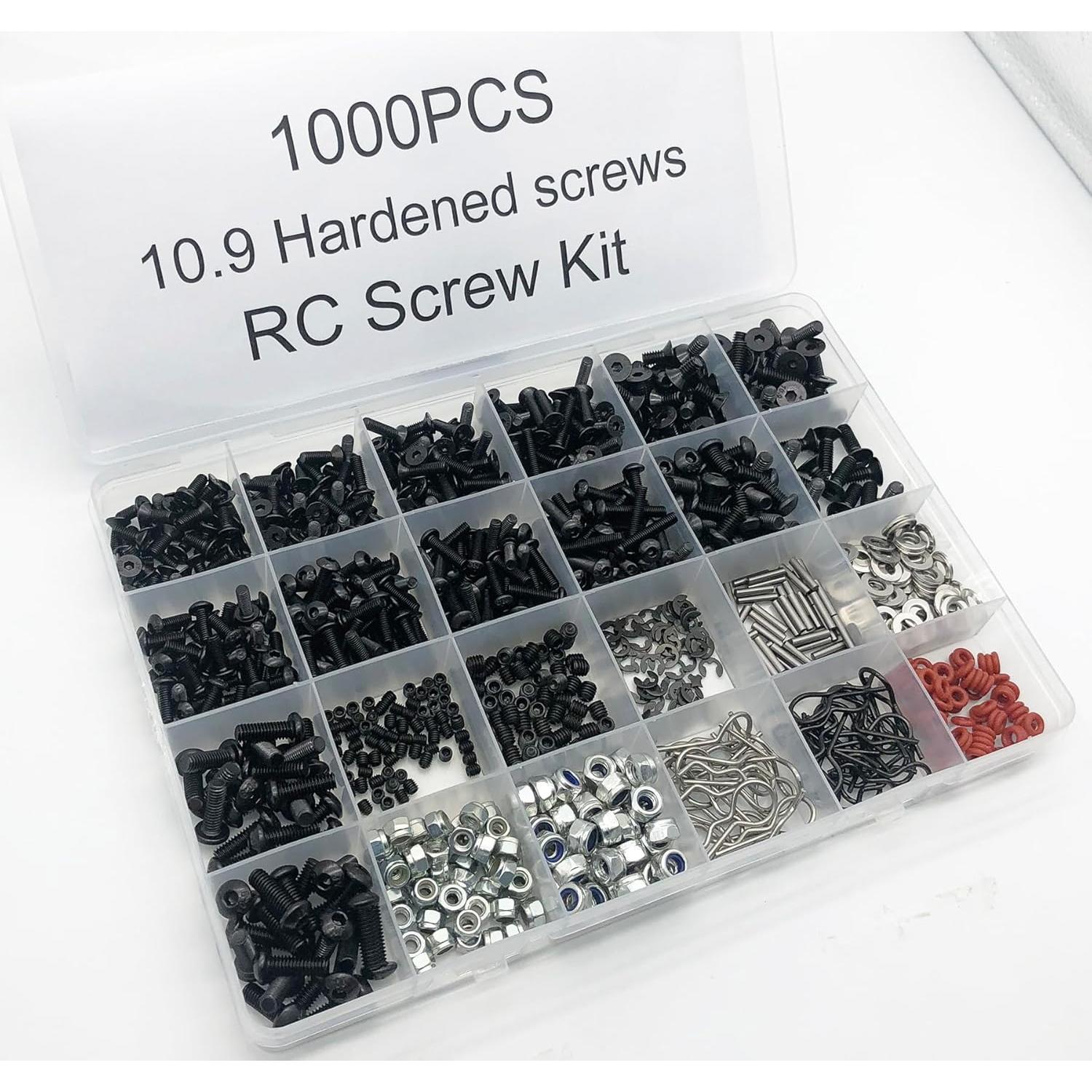 Kit de Tornillos RC 1000pcs TeiRAY M3 M4 para Modelos 1/8 1/10
