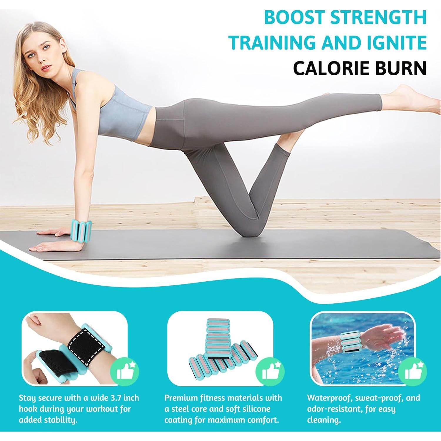 Pesas Ajustables para Muñeca y Tobillo SOLY 0.5 kg Azul-Naranja