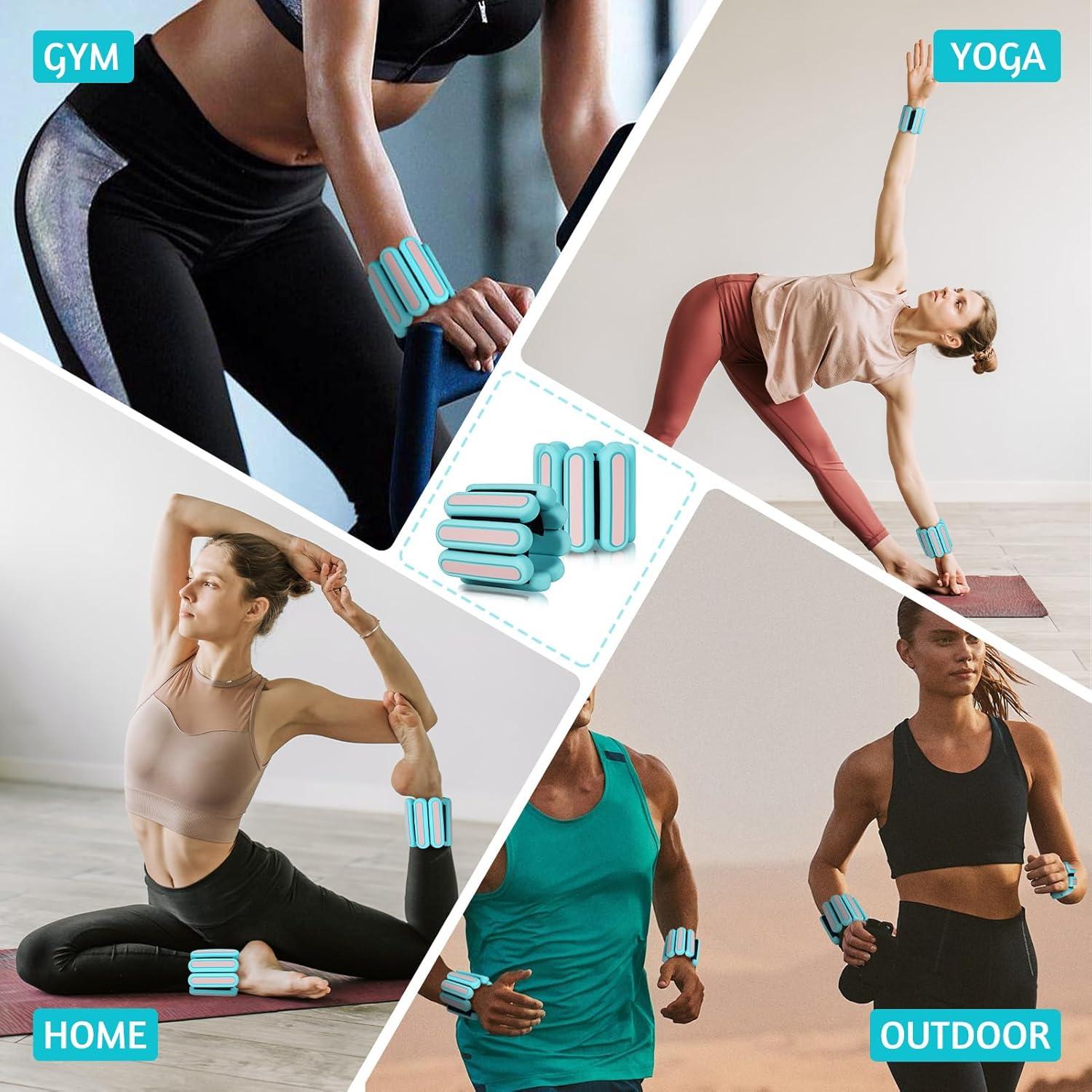 Pesas Ajustables para Muñeca y Tobillo SOLY 0.5 kg Azul-Naranja