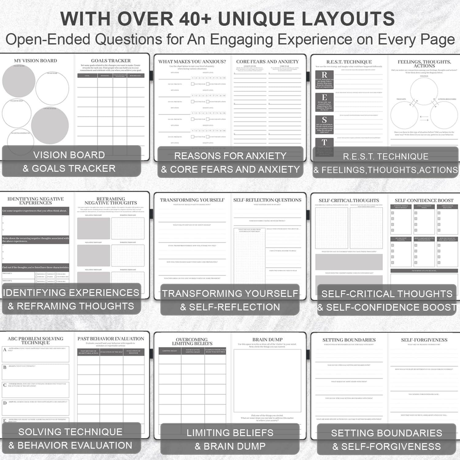 Diario de Salud Mental SIMSIMY A5 Negro - 91 Días de Autocuidado