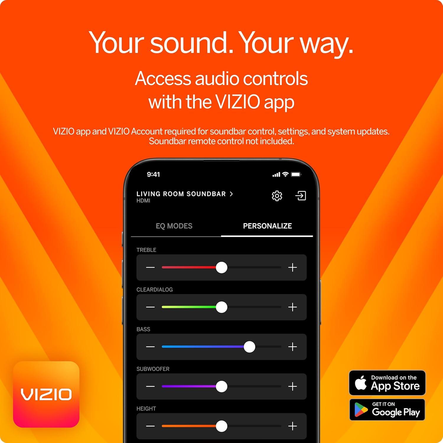 Barra de Sonido VIZIO 2.1 con Subwoofer Inalámbrico 5.16kg