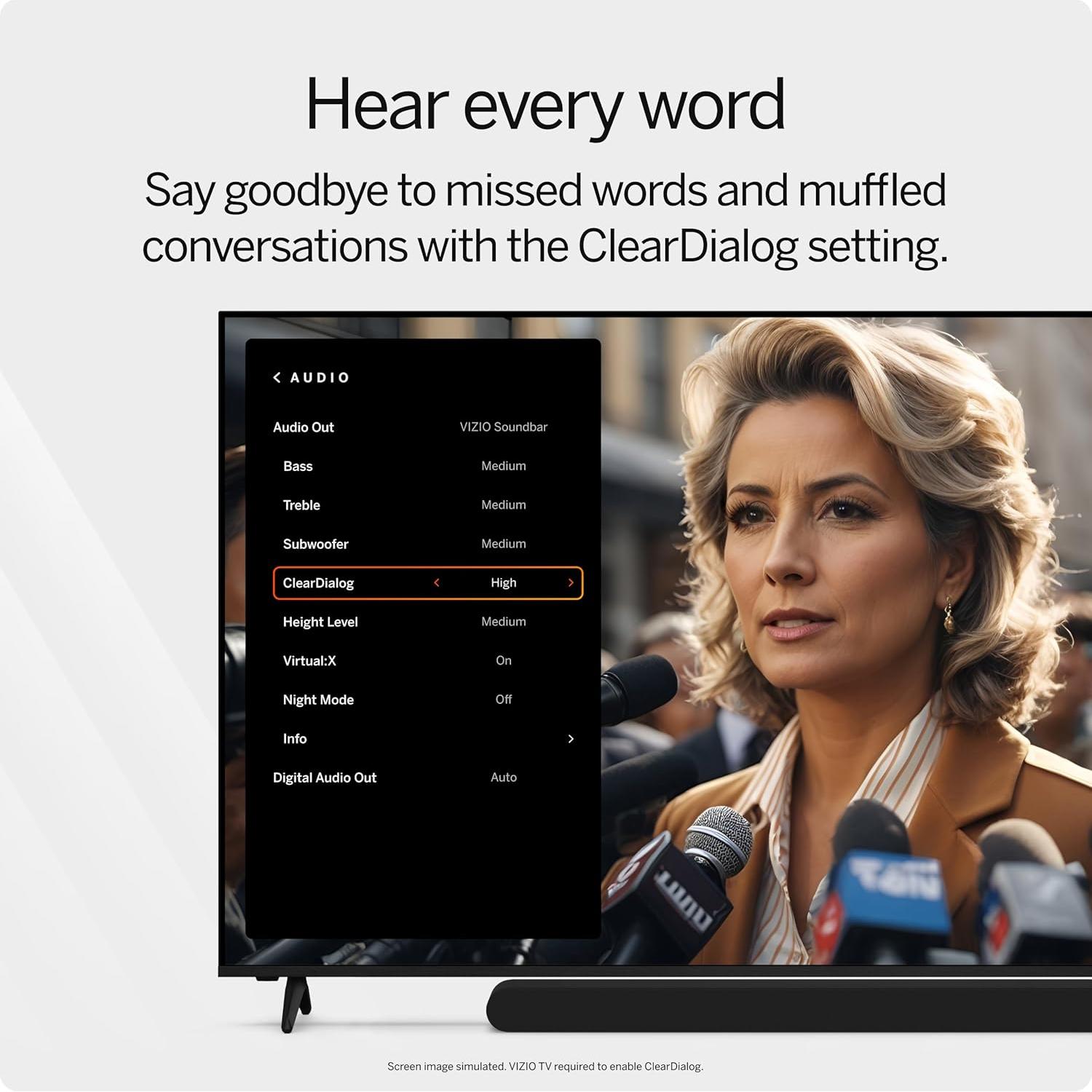 Barra de Sonido VIZIO 2.1 con Subwoofer Inalámbrico 5.16kg