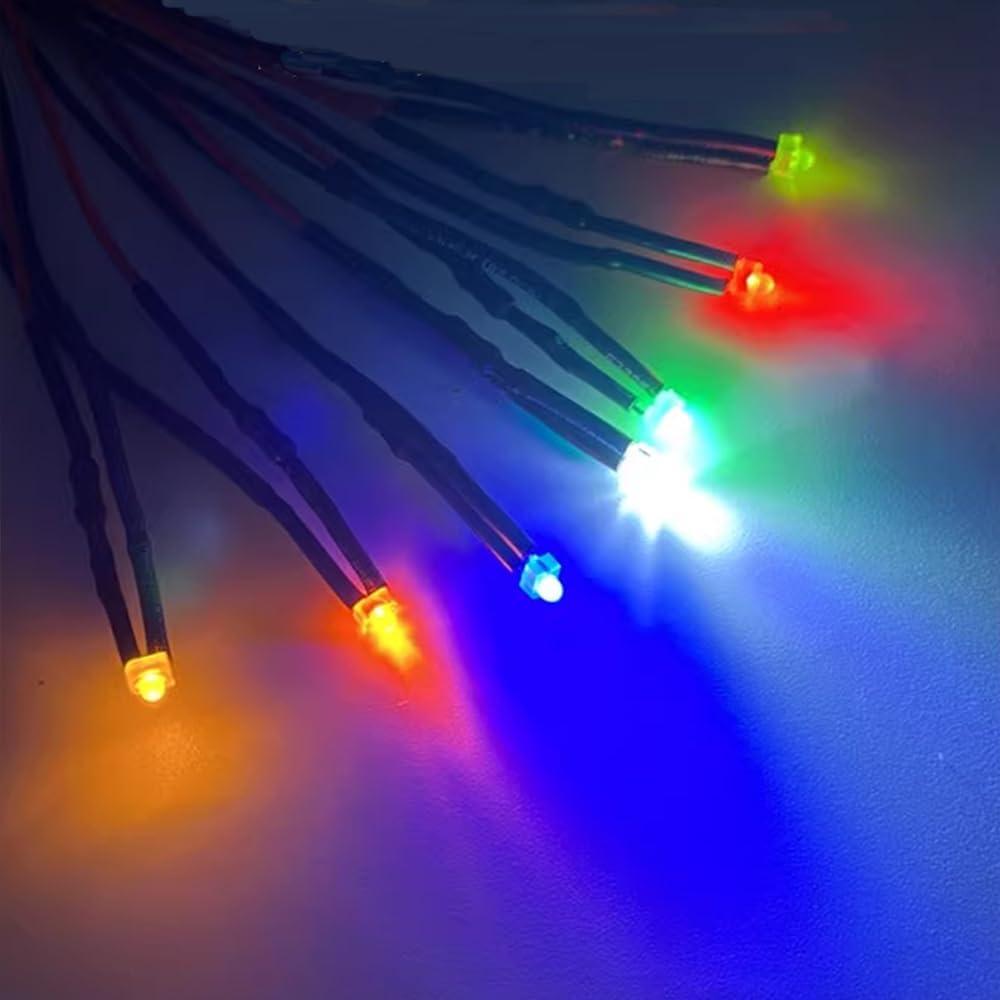 Kit 35 LEDs 12V Pre Cableados 1.8mm Vrabocry 7 Colores