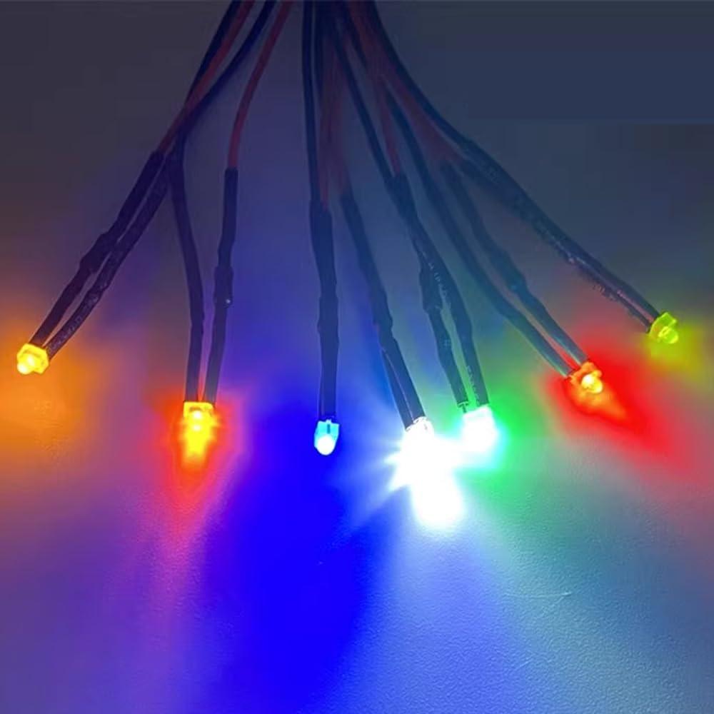 Kit 35 LEDs 12V Pre Cableados 1.8mm Vrabocry 7 Colores