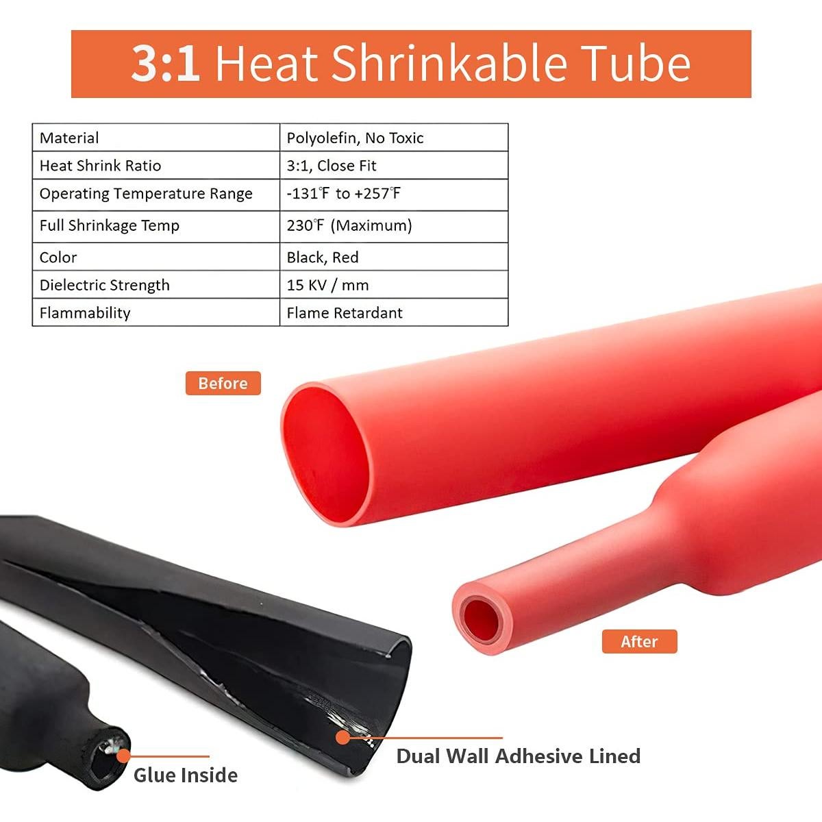 Conectores de Terminal de Batería Paoicole 8 AWG 15 Piezas
