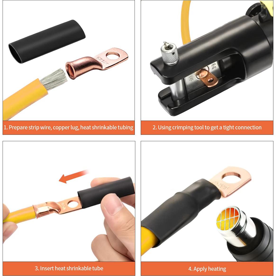 Conectores de Terminal de Batería Paoicole 8 AWG 15 Piezas