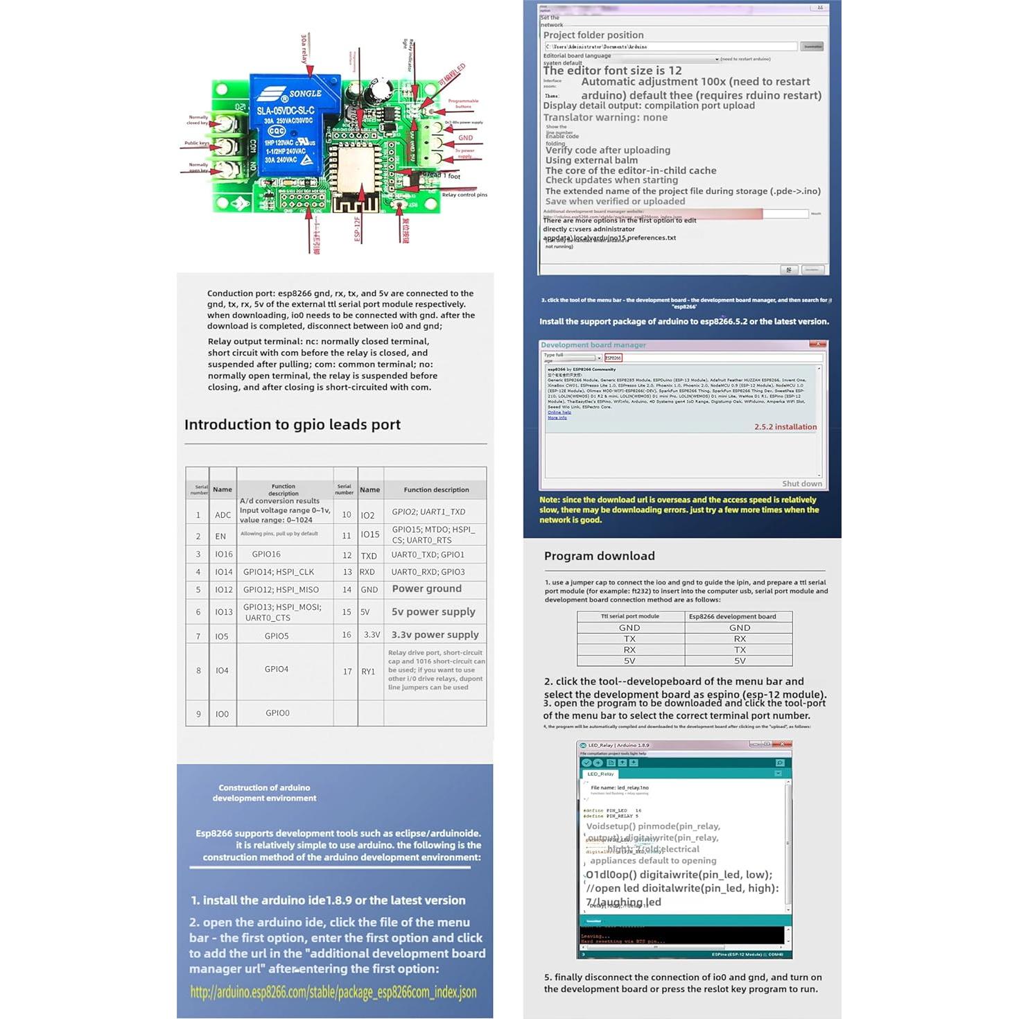 Módulo Relé 30A 5V JESSINIE ESP8266 1 Canal para IoT