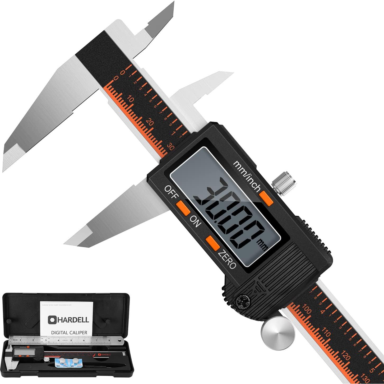 Calibre Digital HARDELL 15 cm Acero Inoxidable Pantalla LCD