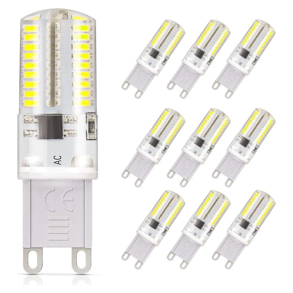 DiCUNO Bombilla LED G9 Regulable 3W Blanco Diurno 6000K - Paquete de 10