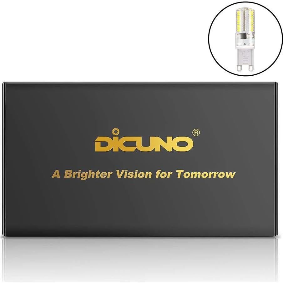 DiCUNO Bombilla LED G9 Regulable 3W Blanco Diurno 6000K - Paquete de 10