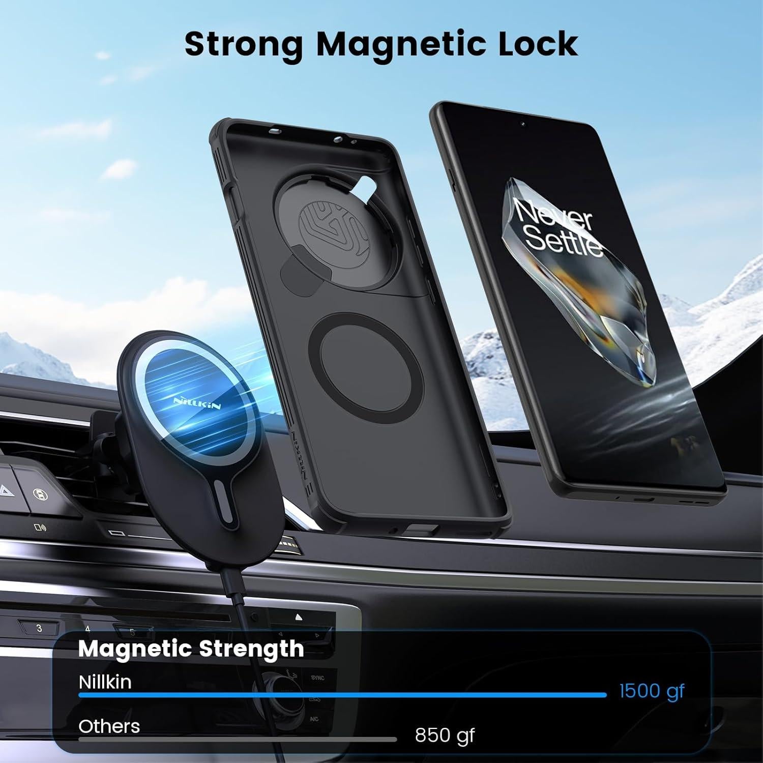 Funda Magnética Nillkin para OnePlus 12 con Soporte de Cámara