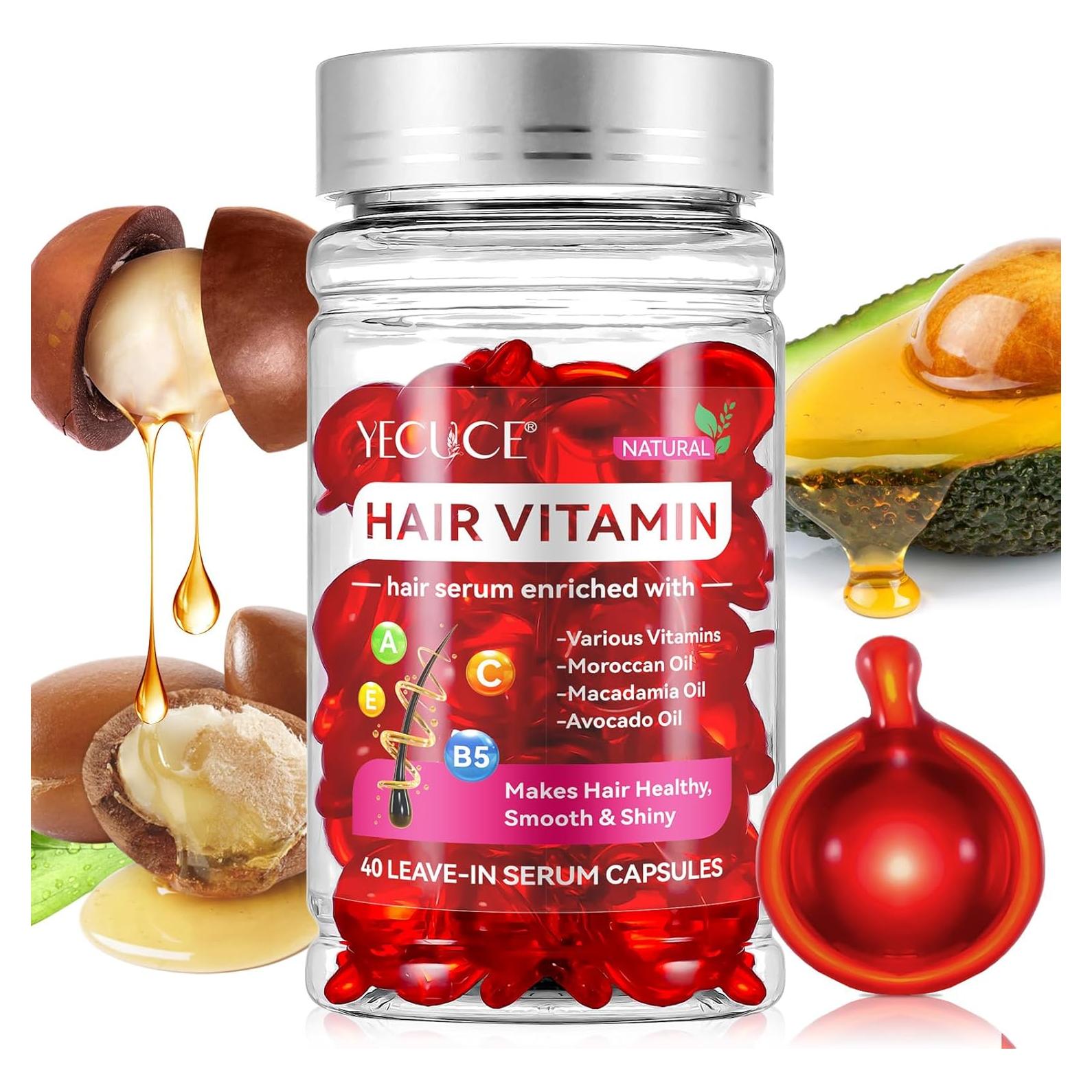 Suero de Vitamina para el Cabello J&H - 40 Cápsulas Sin Enjuague