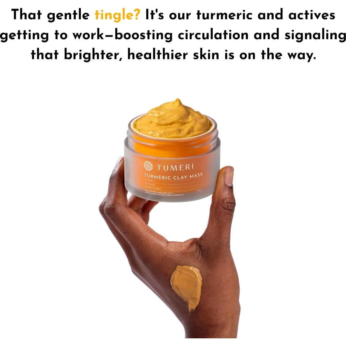 Mascarilla Facial de Arcilla TUMERI con Cúrcuma y Vitamina C 56.7 g