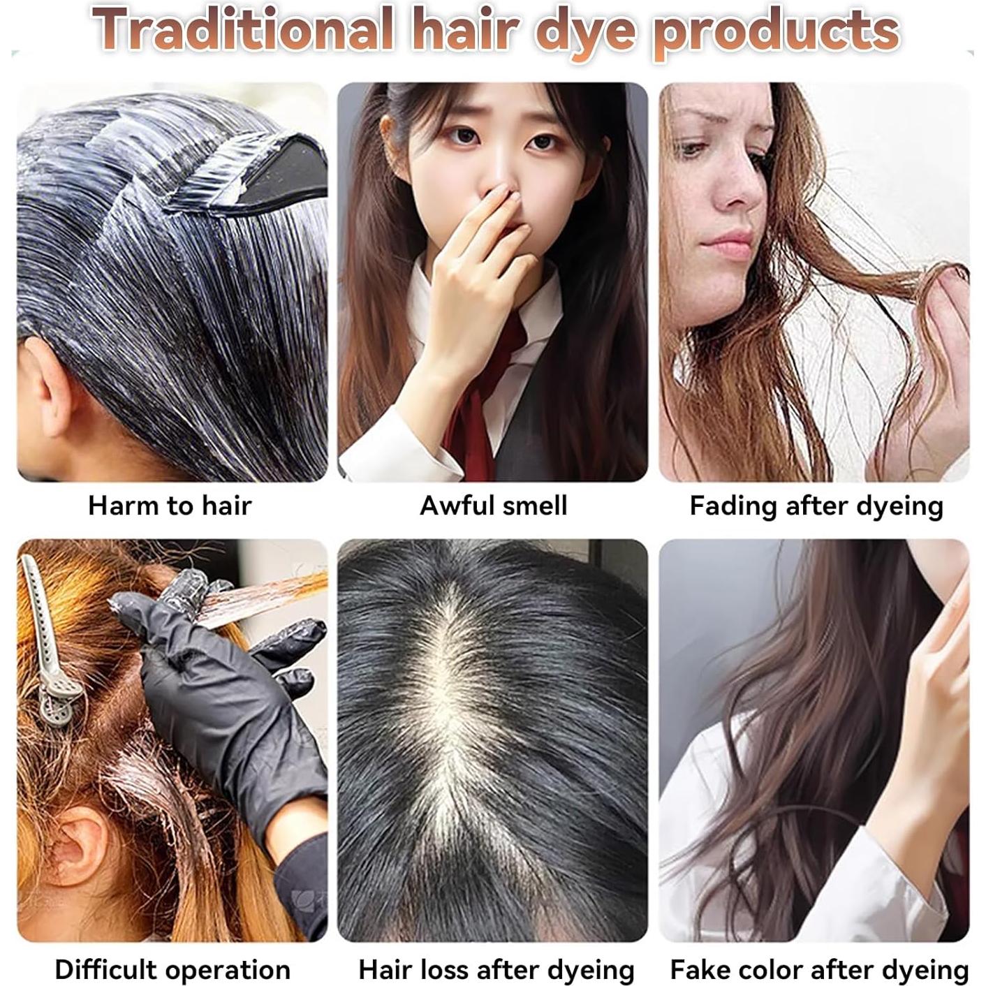 Champú Tinte 3 en 1 Herbal 500ml - Color Negro - Sin Parabenos