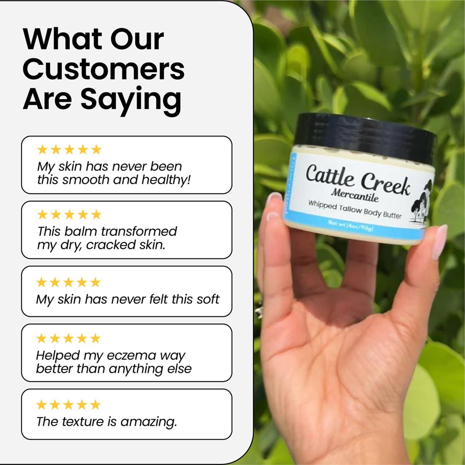 Manteca de Res Cattle Creek 113g - Hidratante Orgánico Sin Fragancia