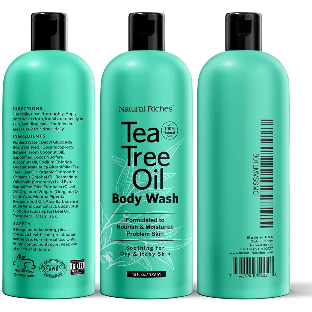 Jabón Corporal Natural Riches 473 ml - Árbol de Té y Aloe Vera