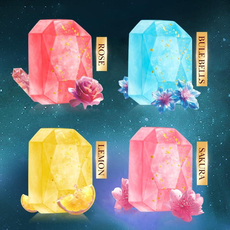 Jabón Hecho a Mano DLZZRS con Aceite Esencial y Hoja de Oro