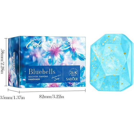 Jabón Hecho a Mano DLZZRS con Aceite Esencial y Hoja de Oro