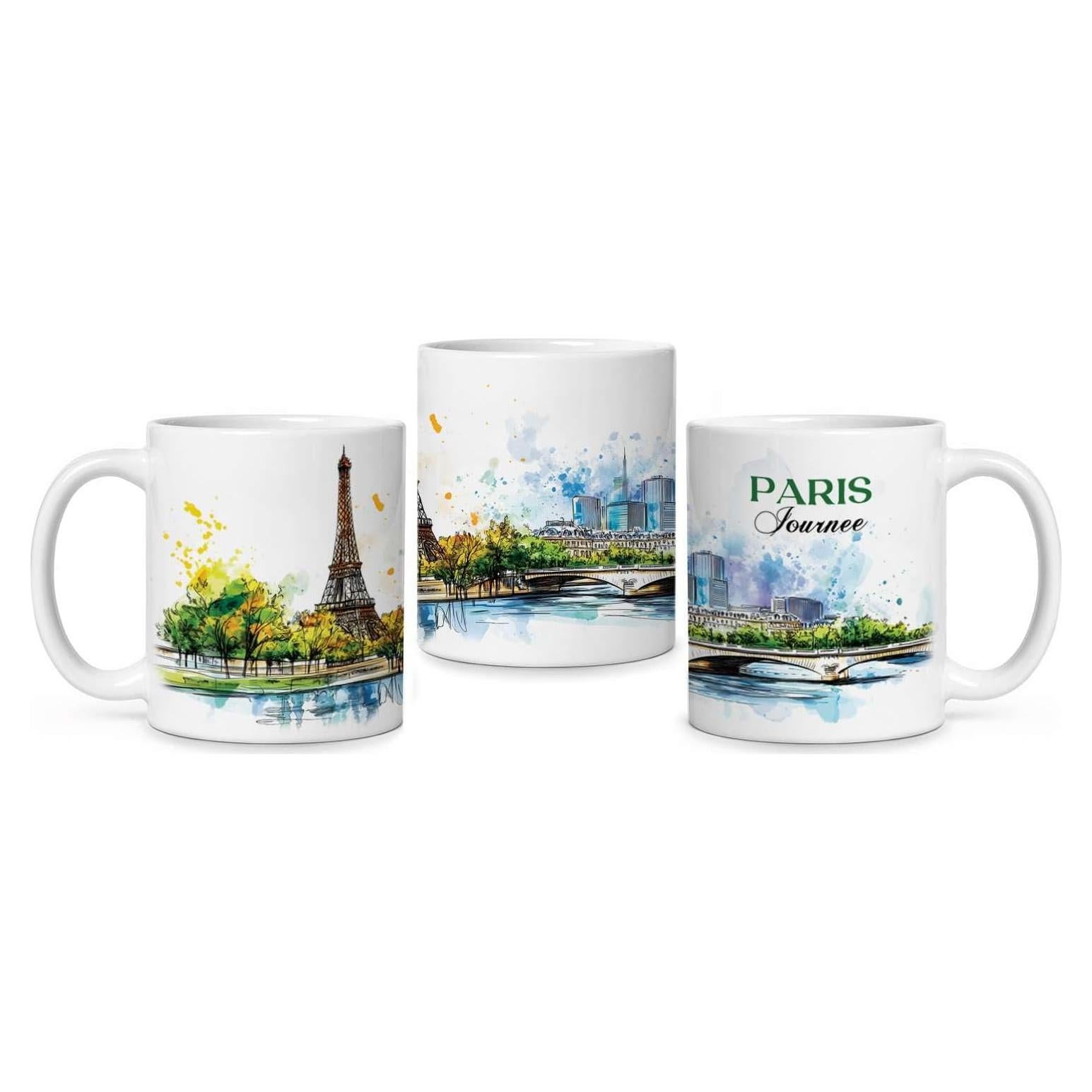 Taza Personalizada de Cerámica FABGIFT Torre Eiffel 311ml 444ml